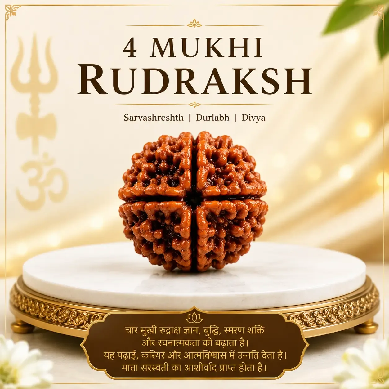 4 Mukhi Rudraksha ( Nepali )